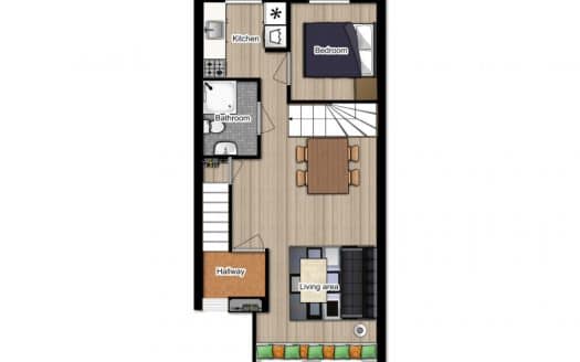 Two Bedroom with Garden – South
