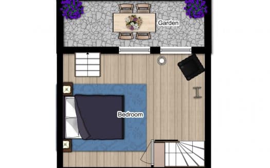 Two Bedroom with Garden – South